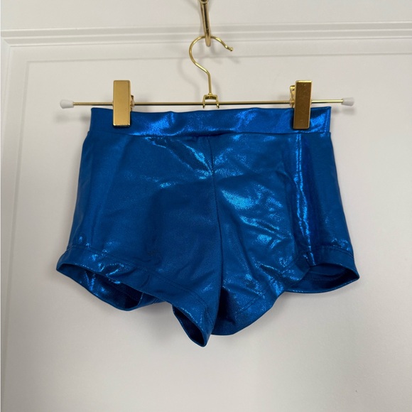 Shiny Blue Bikini Top and Bottom bottle girl bartender - Picture 2 of 5